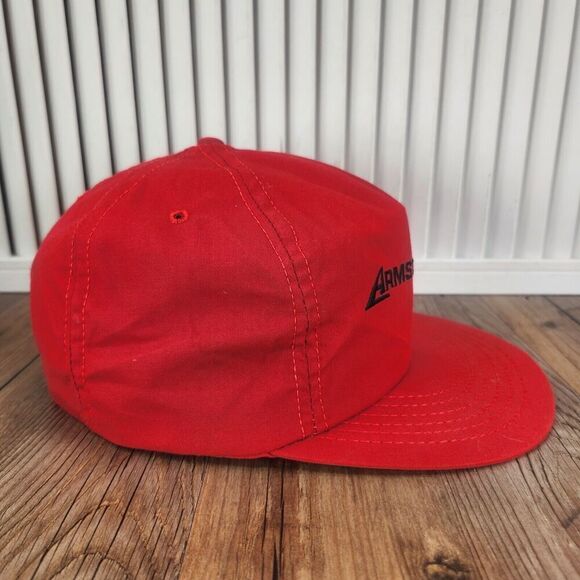 VTG Armstrong Tires Rhino Logo Snapback Hat Cap Red Mechanic Cars Advertising - Picture 4 of 10